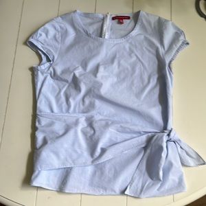 Saks Fifth Avenue cap sleeved top with hip tie around, US M